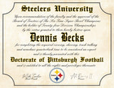 Pittsburgh Steelers Ultimate Football Fan Personalized Diploma 8.5" x 11" Parchment Paper