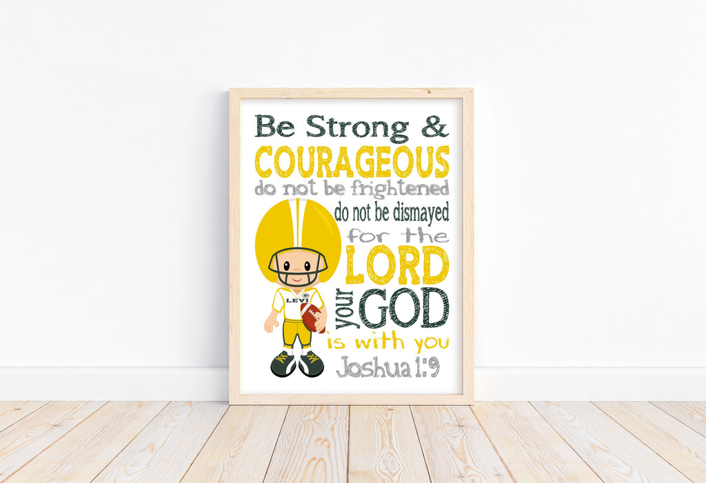 Green Bay Packers Personalized Christian Sports Nursery Decor