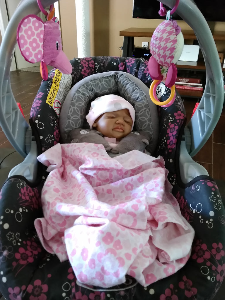 Layla 19 African American Biracial Sleeping Reborn Baby with 3 4 Arms Pixie Paper Store