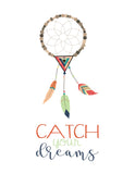 Tribal Nursery Prints - Boho Motivational Nursery Art Print Set of 4 - Multiple Sizes