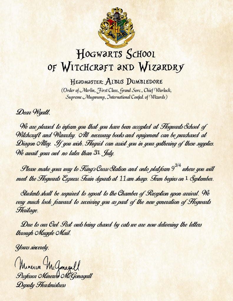 29 Printable Hogwarts Acceptance Letter Templates Hogwarts