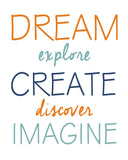 Wild and Free Deer Tribal Nursery Set of 4 Orange and Blue Kids Bedroom Decor Prints