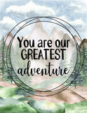 Watercolor Woodland Animals Nursery Set of 4 Unframed Prints, You Are Our Greatest Adventure, Bear Fox and Deer