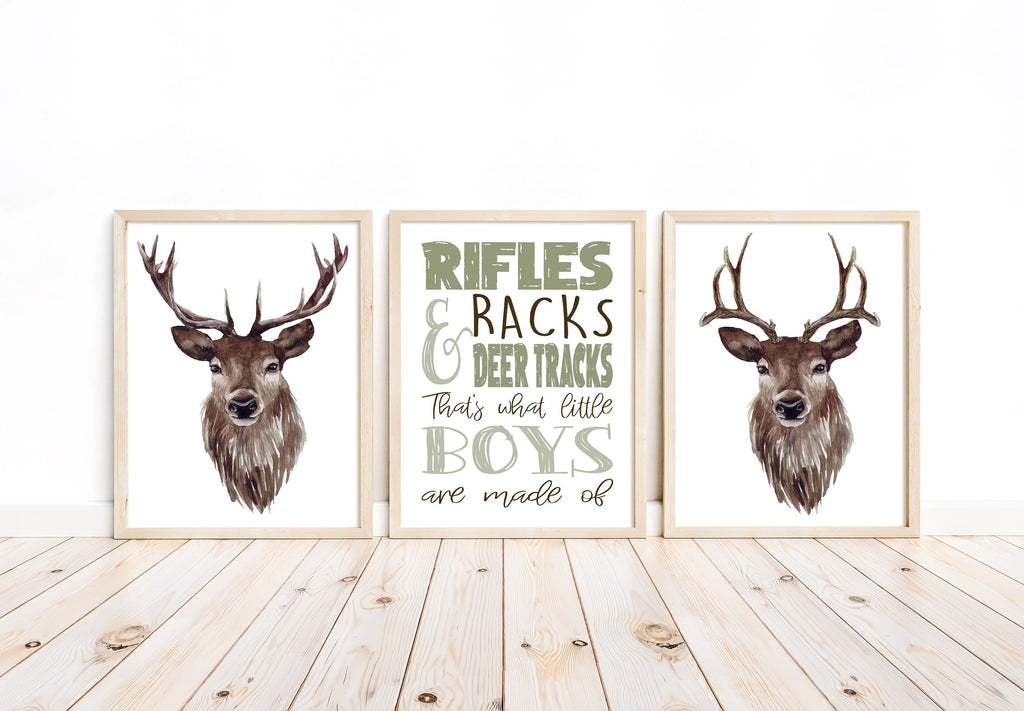 Deer Baby Boy Nursery Accessories Baby Boy Nursery Art Print Boy