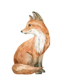 Baby Fox Woodland Forest Animals Wilderness Watercolor Nursery Decor Set of 3 Unframed Prints