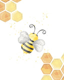 Cute Bee Nursery Decor Set of 3 Unframed Prints Kids Room Wall Art Bumble Bee Girls Room Decor