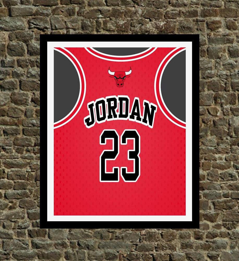 Jordan Jersey Chicago Bulls Art Print - Perfect gift for the