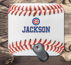 Personalized Chicago Cubs Baseball Mouse Pad