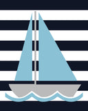 Nautical Nursery Decor Set of 4 Art Prints - Dream Big Little One