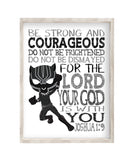 Superhero Christian Nursery Decor Unframed Print Be Strong and Courageous Joshua 1:9