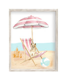 Cairn Terrier Puppy Dog at Beach Watercolor Dog Illustration Unframed Print, Nursery Decor, Kid's Bedroom, Laundry Room or Dog Lover