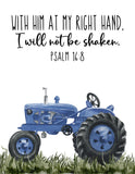 Farm Nursery Set of 3 Christian Farmhouse Unframed Prints Watercolor Barn Tractor Holstein Cow