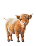 Watercolor Highland Cow Rustic Farm Nursery Decor Set of 3 Unframed Farmhouse Farm Baby Calf Prints