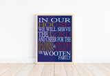 A House Divided Baltimore Ravens and New York Giants Custom Name Christian Print