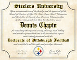 Pittsburgh Steelers Ultimate Football Fan Personalized Diploma - 8.5" x 11" Parchment Paper