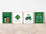 Personalized Farm Nursery Art Set of 4 Prints Farm Explore Play Dream