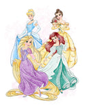 Personalized Princess Wall Art Set of 3 Unframed Prints Custom Name Decor for Girls Bedroom or Nursery