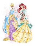 Personalized Princess Wall Art Set of 3 Unframed Prints Custom Name Decor for Girls Bedroom or Nursery
