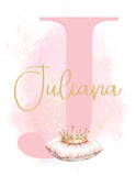 Personalized Princess Wall Art Set of 3 Unframed Prints Custom Name Decor for Girls Bedroom or Nursery