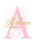 Personalized Princess Wall Art Set of 3 Unframed Prints Custom Name Decor for Girls Bedroom or Nursery
