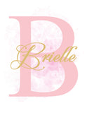 Personalized Princess Wall Art Set of 3 Unframed Prints Custom Name Decor for Girls Bedroom or Nursery