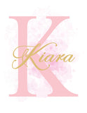 Personalized Princess Wall Art Set of 3 Unframed Prints Custom Name Decor for Girls Bedroom or Nursery