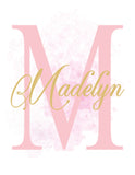 Personalized Princess Wall Art Set of 3 Unframed Prints Custom Name Decor for Girls Bedroom or Nursery