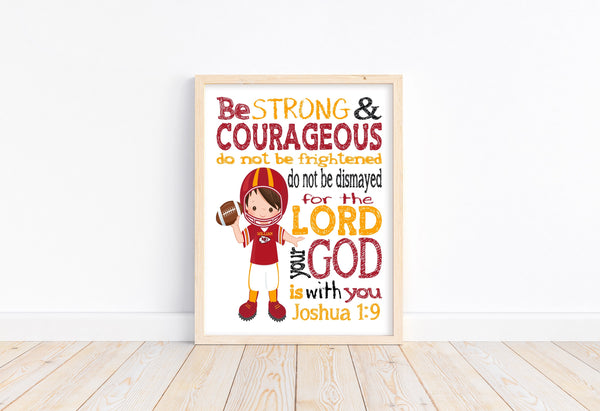 Personalized Kansas City Chiefs Christian Sports Nursery Decor