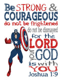 Superhero Christian Nursery Set of 4 Unframed Prints Captain America Hulk Ironman and Spiderman with Bible Verses