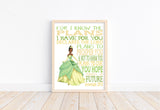 Tiana Princess Christian Nursery Decor Unframed Print - For I Know The Plans I Have For You - Jeremiah 29:11