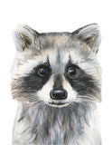 Woodland Animals Nursery Set of 4 Unframed Prints - Bear, Raccoon, Deer and Fox