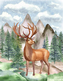 Watercolor Woodland Animals Nursery Set of 4 Unframed Prints, You Are Our Greatest Adventure, Bear Fox and Deer