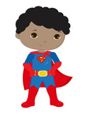 Yes You Can African American Superman Superhero Motivational Nursery Little Boys Room Set of 3 Unframed Prints