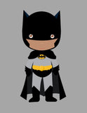 African American Batman Superhero Nursery Decor Art Set of 4 Prints - Batman, Batmobile, Cityscape and Bat Symbol