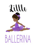 African American Ballerina Inspirational Nursery Decor Set of 4 Prints - Little But Fierce