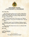 Personalized Harry Potter Acceptance Letter with Envelope from Hogwarts School of Witchcraft and Wizardry