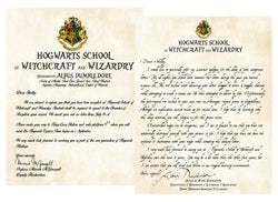 Personalized Wizard Acceptance Letter with Apology for late delivery Hogwarts School of Witchcraft and Wizardry