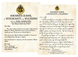 Personalized Harry Potter Acceptance Letter with Apology for late delivery Hogwarts School of Witchcraft and Wizardry