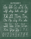 Vintage Alphabet and Numerical Cursive Classroom Poster Chalkboard Word Art - Back to School Teacher Appreciation Gift