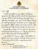 Personalized Harry Potter Acceptance Letter with Apology from Hogwarts School of Witchcraft and Wizardry - Headmistress McGonagall