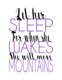 Ballerina Inspirational Nursery Decor Set of 4 Prints - Little But Fierce