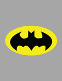 Batman Superhero Nursery Decor Art Set of 4 Prints - Batman, Batmobile, Cityscape and Bat Symbol