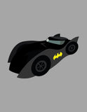 African American Batman Superhero Nursery Decor Art Set of 4 Prints - Batman, Batmobile, Cityscape and Bat Symbol