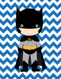 Superhero Rules Nursery Decor Set of 4 Prints - Love, Captain America, Batman