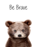 Woodland Nursery Art Set of 4 Prints - Stay Playful, Be Brave, Grow Wise, Be Kind