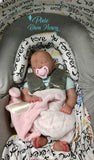 Bella 17.5" Preemie Sleeping Reborn with Painted Hair, 3/4 Limbs - Available for Immediate Adoption