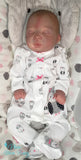 Bella 17.5" Preemie Sleeping Reborn with Painted Hair, 3/4 Limbs - Available for Immediate Adoption