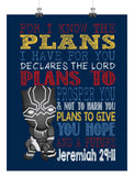 Black Panther Christian Superhero Nursery Decor Art Print - For I Know The Plans I Have For You - Jeremiah 29:11