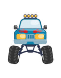 You are Braver, Stronger, Smarter Monster Truck Nursery Decor Set of 3 Unframed Prints