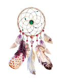 Boho Dreamcatcher Tribal Watercolor Nursery Wall Art Print - Multiple Sizes